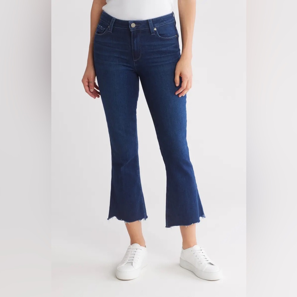 PAIGE- Rory crop raw edge flare NWT